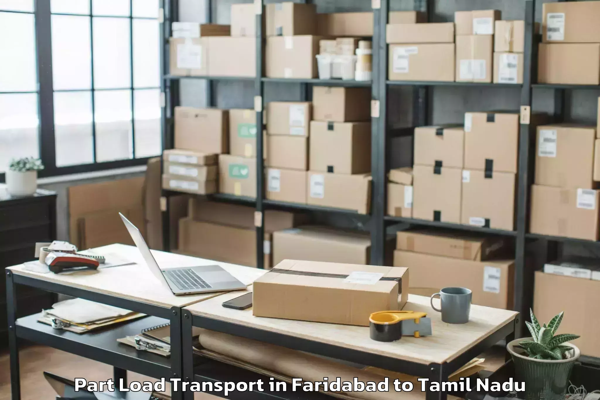 Faridabad to Ettaiyapuram Part Load Transport